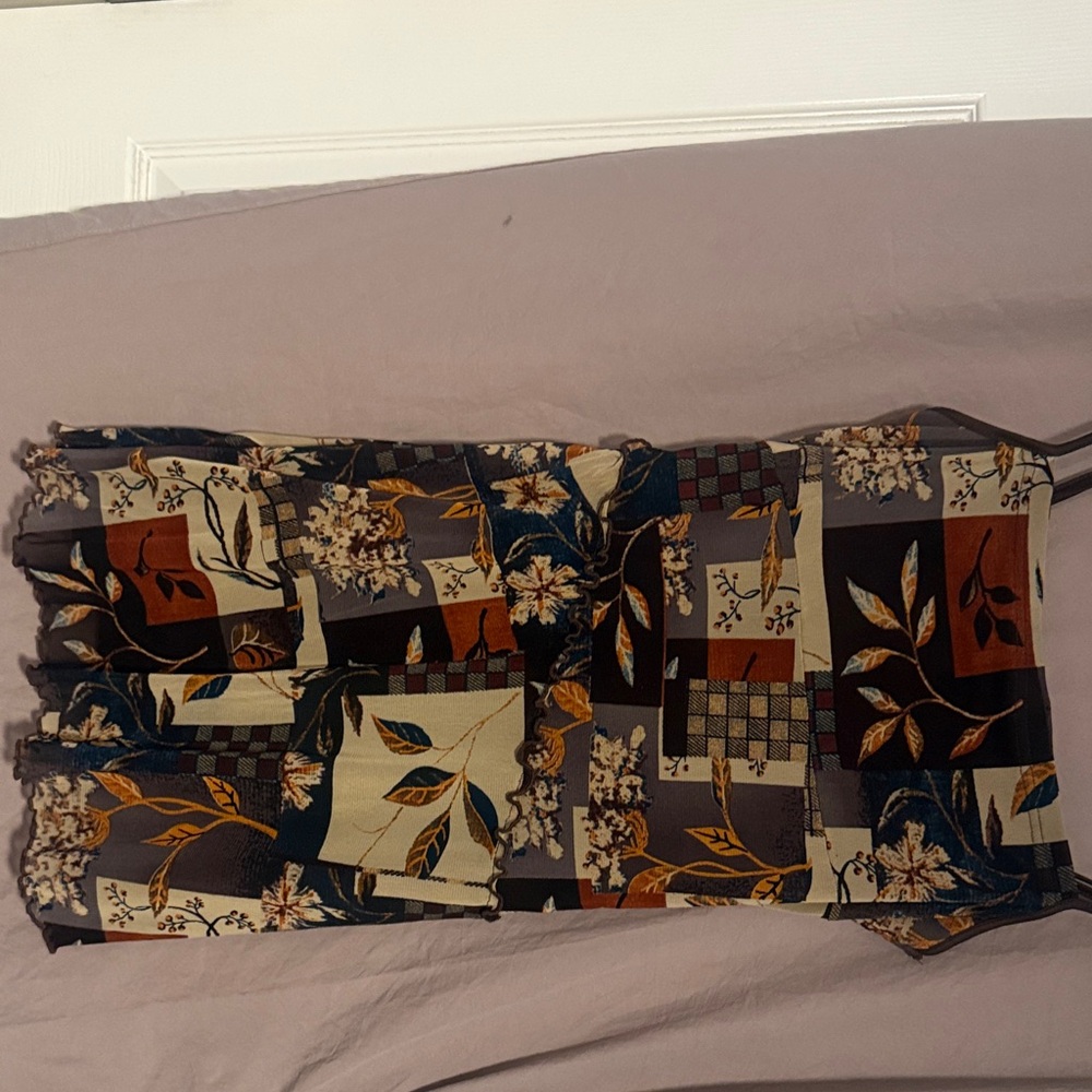Cider Patchwork Floral Crossbody in Brown, Cream & Navy